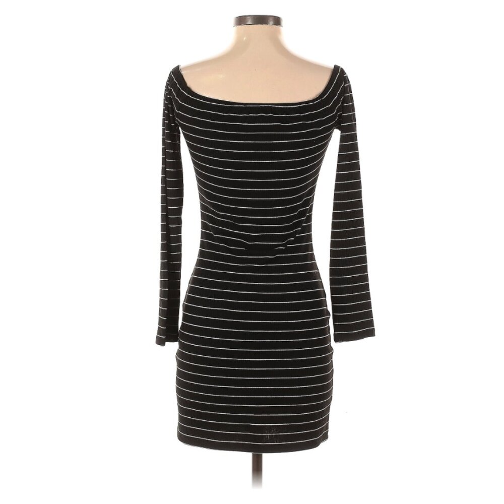 Tobi Off-The-Shoulder Striped Bodycon Mini Dress - Size Small Petite